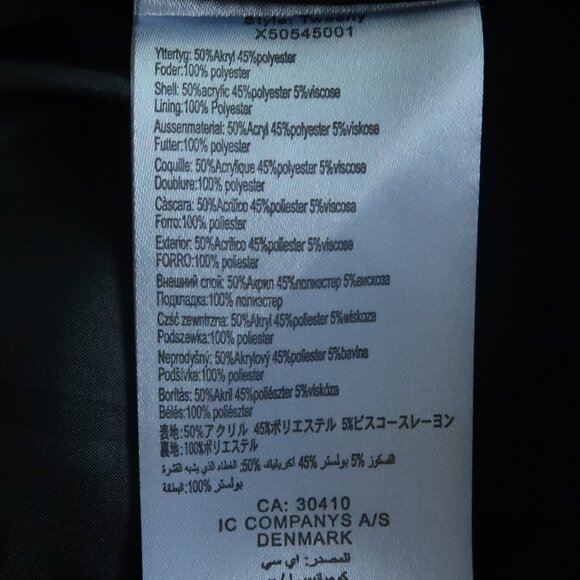 Soaked in Luxury Navy & Tan Tweed Blazer Bouclé Cropped Shoulder Pad Jacket Sz 6 - Picture 12 of 16